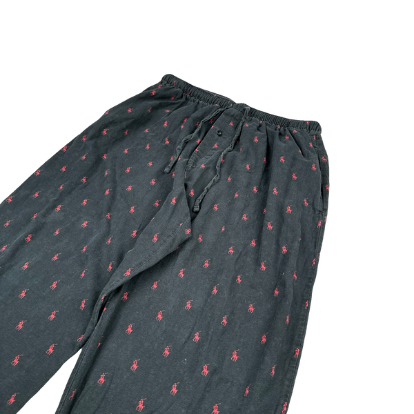 Ralph Lauren Black Cotton Lightweight Pyjama Bottoms - Medium