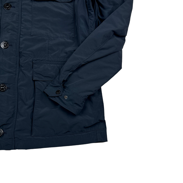 Stone Island 2017 Navy Garment Dyed Micro Reps Field Jacket - XXL