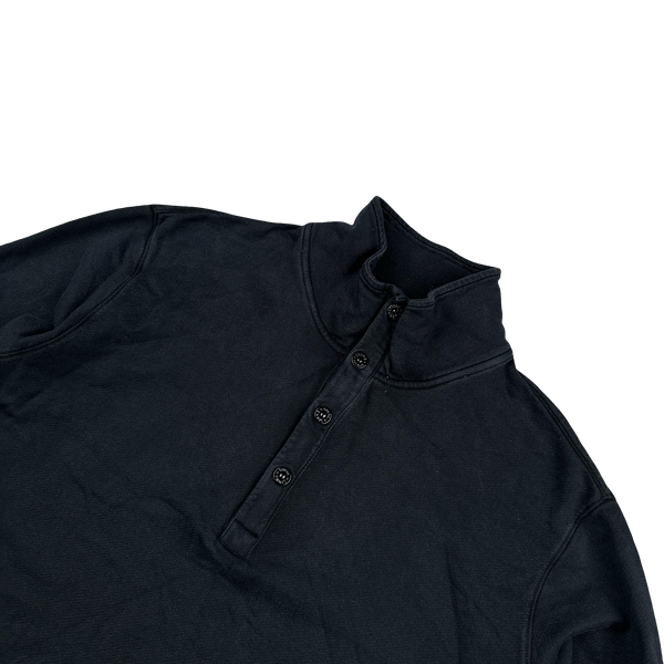 Stone Island 2014 Black Cotton Quarter Zip Jumper - 3XL