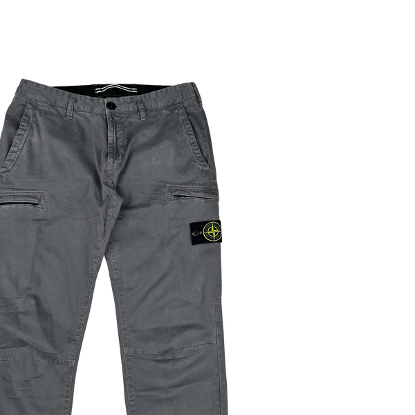 Stone Island 2020 Grey Skinny Fit Cargo Trousers - 30"