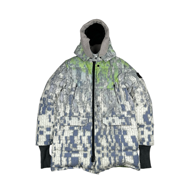 Stone Island 2019 Printed DPM Chine Puffer Shadow Project Jacket - Small
