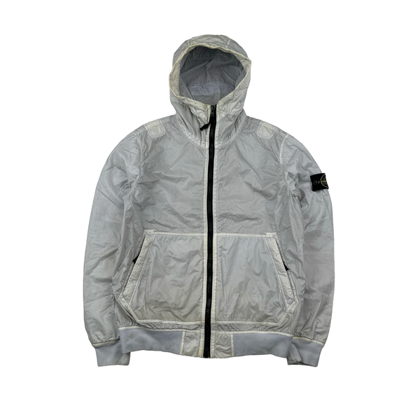 Stone Island 2018 Ice White Lamy Flock Hooded Jacket - Medium