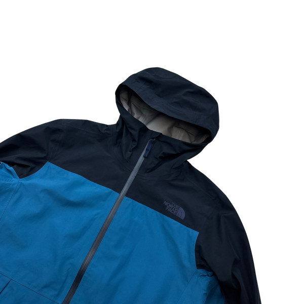 North Face Blue Colour Block Waterproof Futurelight Rain Jacket - Small