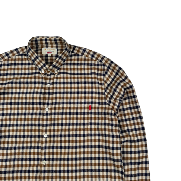 Aquascutum X Supreme Classic Checked Longsleeve Shirt - Large