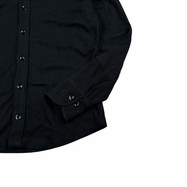 Ma Strum Black Cotton Buttoned Badge Shirt  - XL