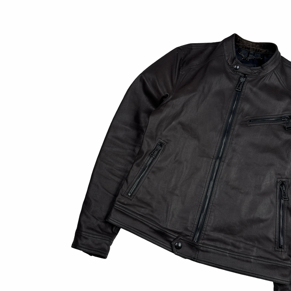 Belstaff Dark Brown Chest Pocket Zipped Heavyweight Jacket - Medium