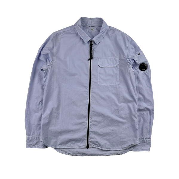 CP Company Lilac Cotton Lens Viewer Overshirt - Large