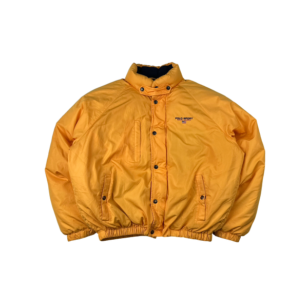 Ralph Lauren Polo Sport Yellow Padded Down Puffer Jacket - Large