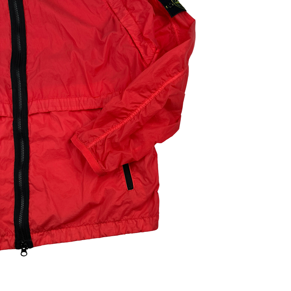 Stone Island 2019 Red Lamy Velour Jacket - Medium