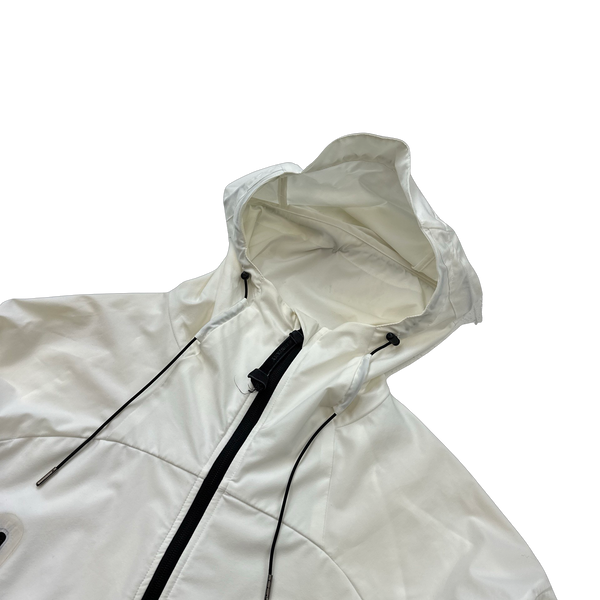CP Company White Hooded Pro Tek Jacket - XL