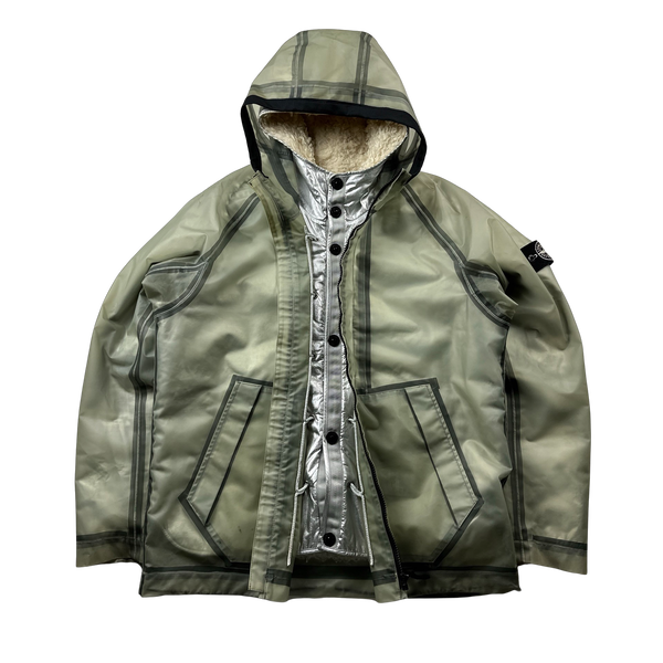 Stone Island 2015 Sherling Lined Poly Cover Jacket - XL