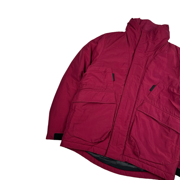 Stone Island 2018 Burgundy Micro Reps Primaloft Lined Jacket - Small