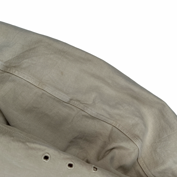 Stone Island 2002 Vintage Tan Cotton Compact Button Jacket - XL