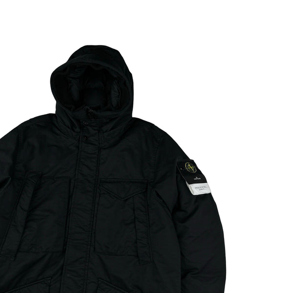Stone Island 2022 Black Opaque Nylon Twill Down TC Puffer - Medium