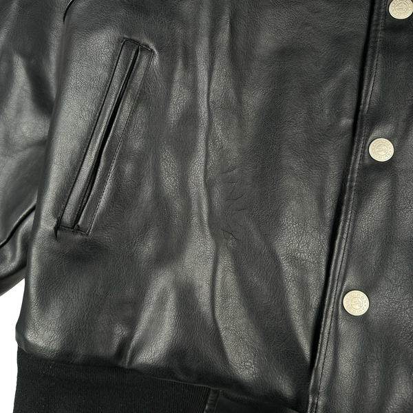 Avirex Black Spell Out Bomber Jacket - XL