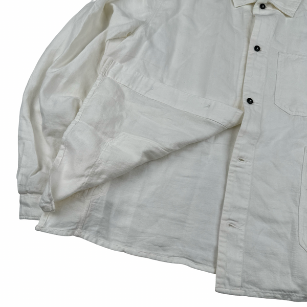 CP Company White Brushed Cotton Shirt - XXL