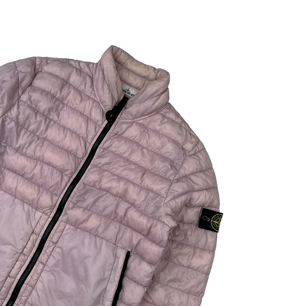 Stone Island 2017 Pink Micro Yarn Down Jacket - Medium