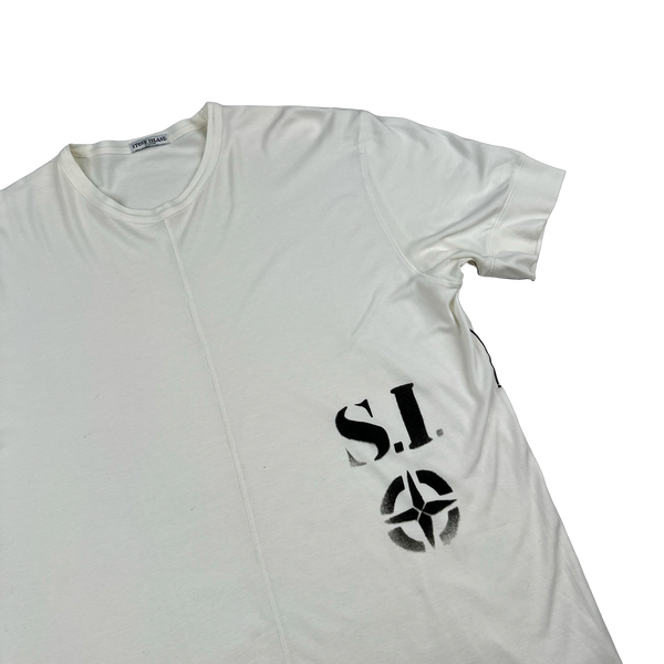 Stone Island 2008 Printed Compass T Shirt - Medium