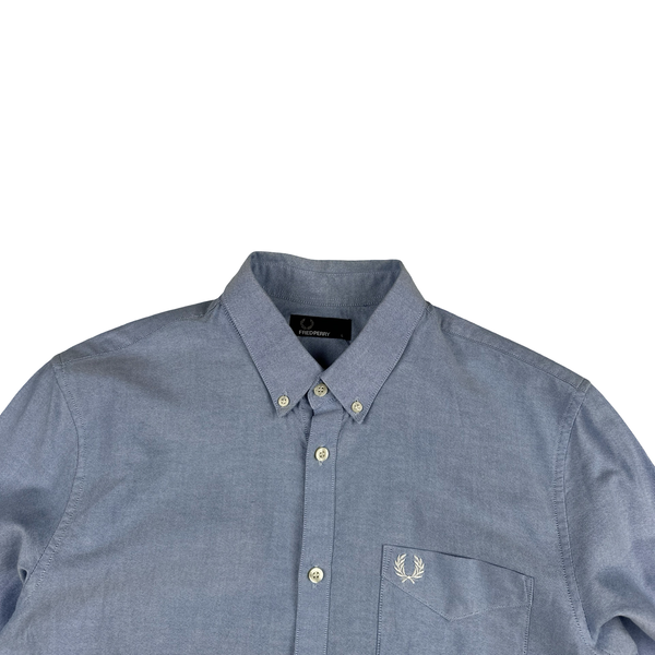 Fred Perry Blue Buttoned Shirt - Large