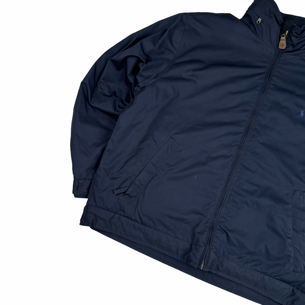 Ralph Lauren Navy Harrington Zipped Quilted Jacket - XXL