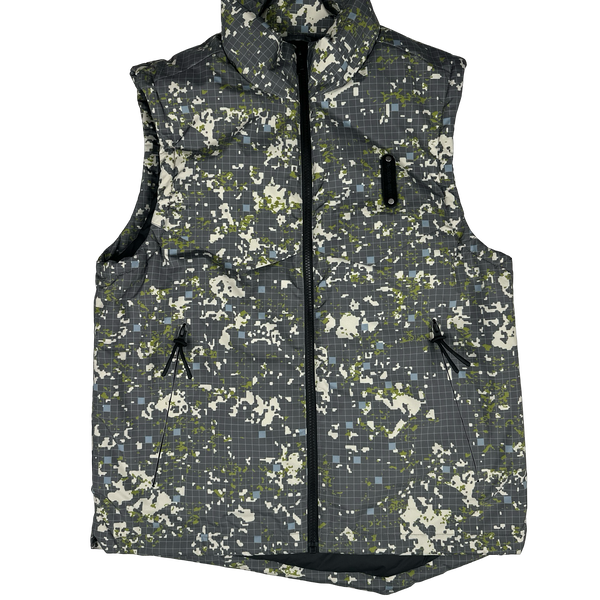 A Cold Wall Down Filled Abstract Patterned Gilet Coat - Small