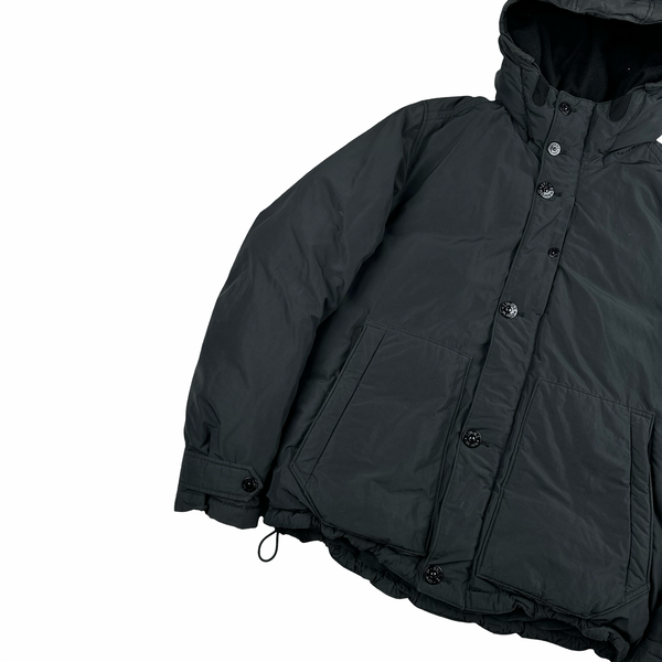 Stone Island 2016 Black Micro Reps Down Filled Hooded Winter Jacket - XXL