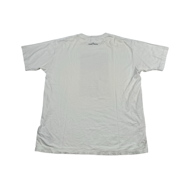 Stone Island 2017 White Graphic T Shirt - XL