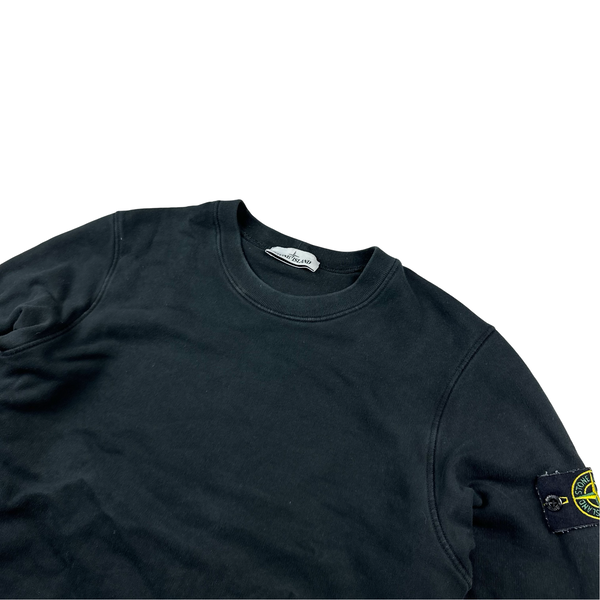Stone Island 2021 Black Cotton Crewneck Sweatshirt - Medium