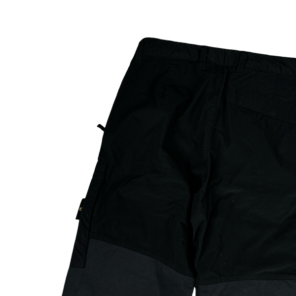 Stone Island 2020 Mussola Panel Black Cargo Trousers - 30"