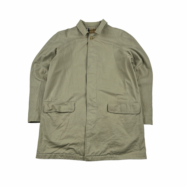 Burberry Nova Check Lined Tan Trench Coat - Medium