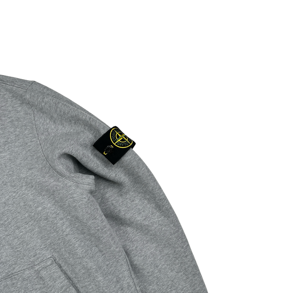 Stone Island 2023 Grey Pullover Hoodie - Large