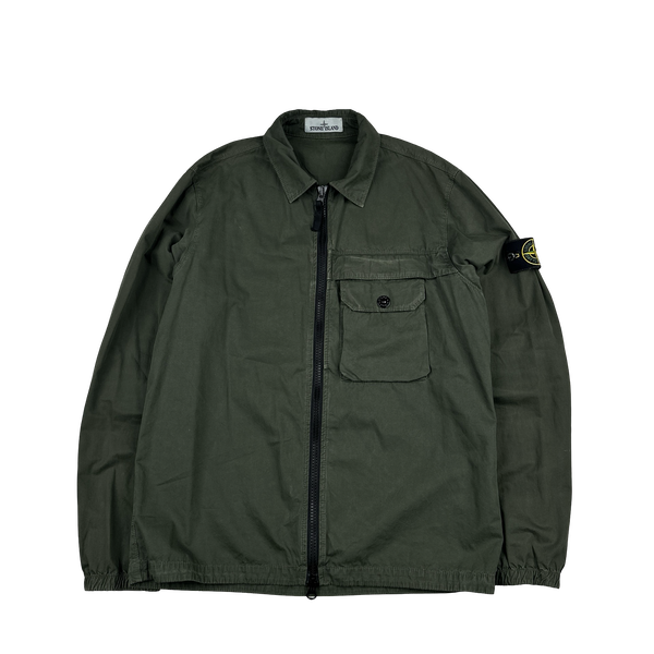 Stone Island 2020 Green Zipped Chest Pocket Overshirt - Medium