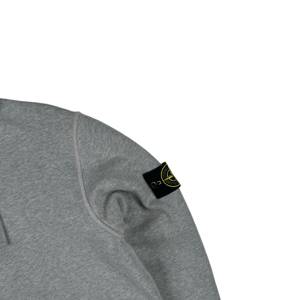 Stone Island 2020 Grey Cotton Pullover Hoodie - Small
