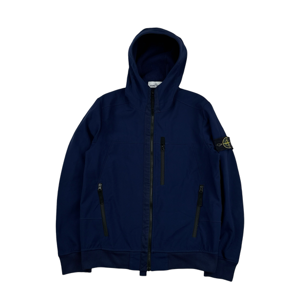Stone Island 2018 Navy Blue Soft Shell R Jacket - Medium