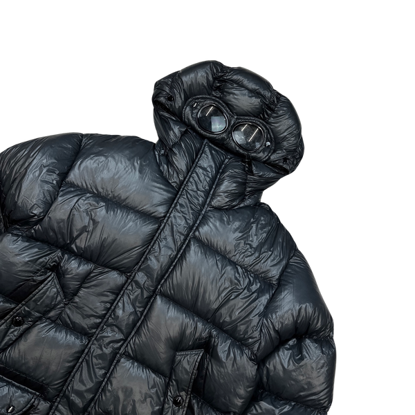 CP Company Dark Grey D D Shell Goggle Puffer Jacket - Medium