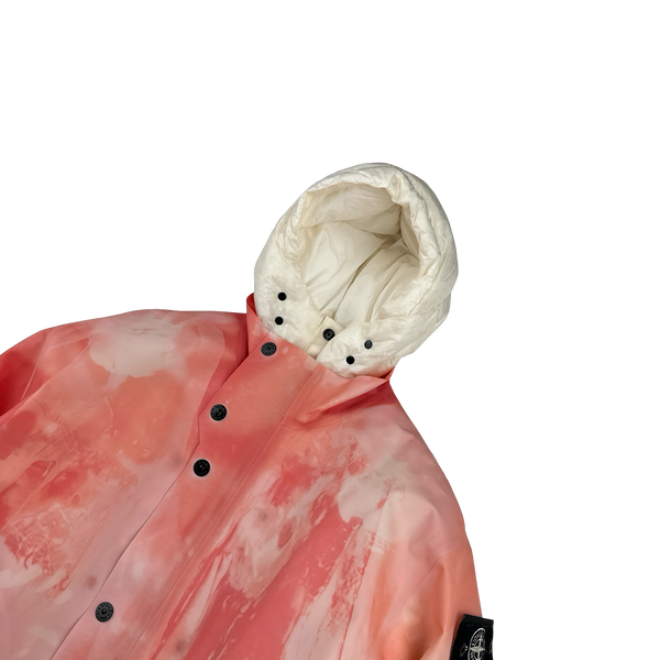 Stone Island 2023 Plaster Special Process Poly Strata Down Lined Ice Jacket- Large