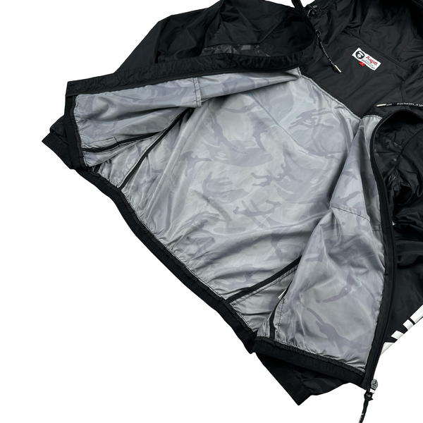 BAPE Camo Lightweight Arm Spellout Hooded Track Jacket - Small