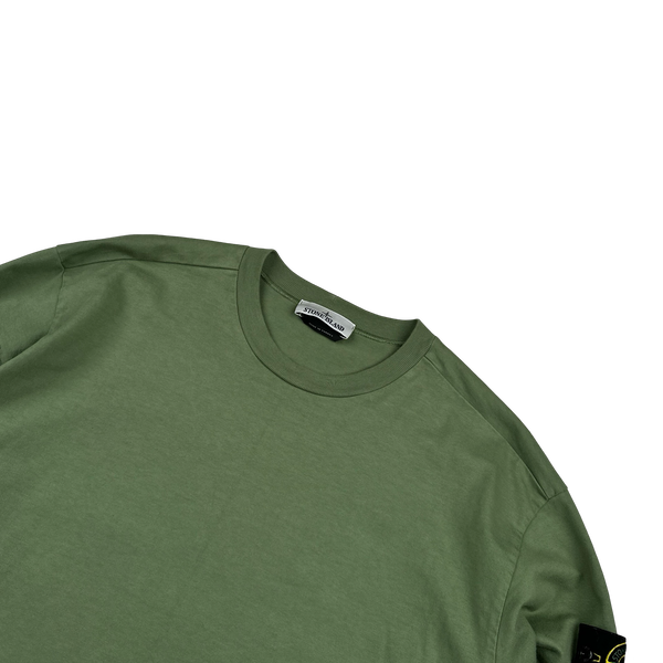 Stone Island 2023 Sage Green Cotton Crewneck - XL