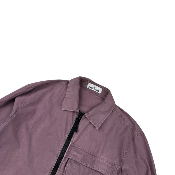 Stone Island 2020 Purple Zipped Overshirt - Large
