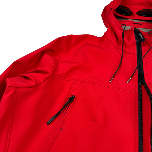 CP Company Red Soft Shell Goggle Jacket - XL