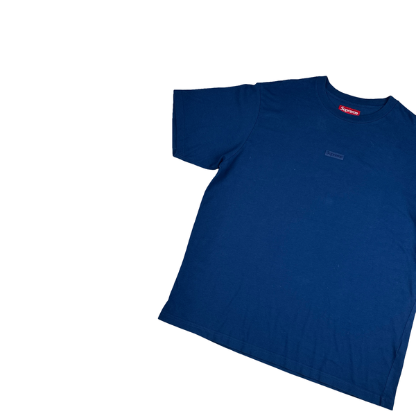 Supreme Blue Spellout Crewneck T Shirt - Large