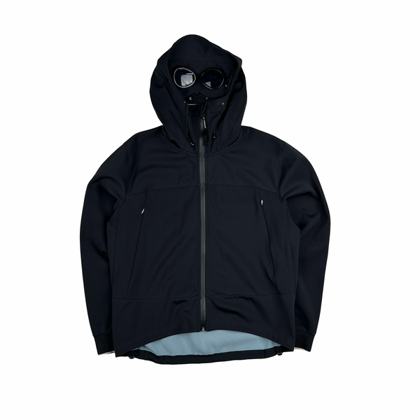 CP Company Navy Light Blue Lining Elastane Blend Goggle Jacket - XL