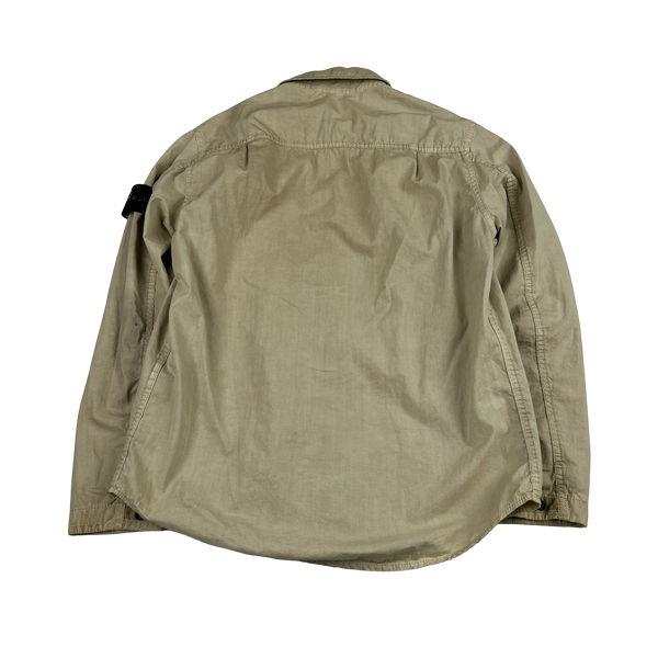 Stone Island 2021 Beige Cotton Overshirt - Small