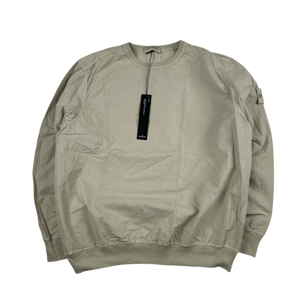 Stone Island 2019 Tan Ghost Piece Cotton Resin Pullover Jumper - XL