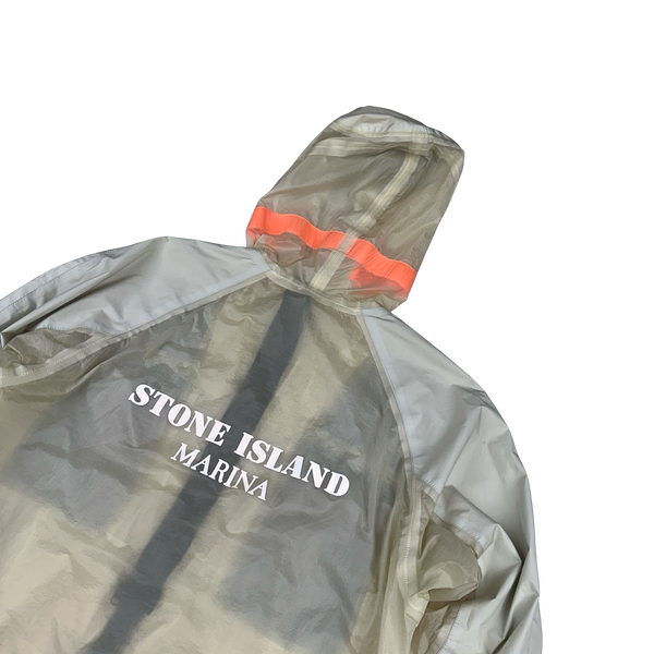 Stone Island 2016 Marina Reflective Spellout Mesh Dual Layer Jacket - Medium