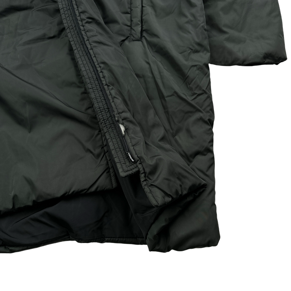 Prada Dark Green Nylon Padded Long Jacket - XXL