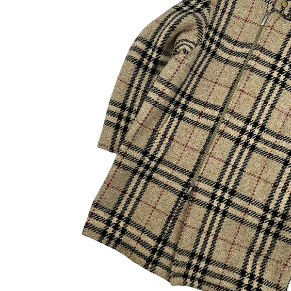 Burberry Archive 2008 Checked Wool Hooded Duffle Coat - Large