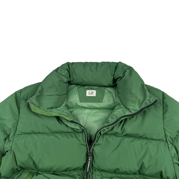 CP Company Green Down Filled Nycra R Puffer Jacket - Medium