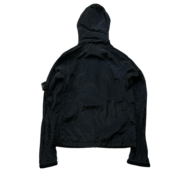 Stone Island 2007 Nylon Metal Navy Hooded Shimmer Jacket - Large