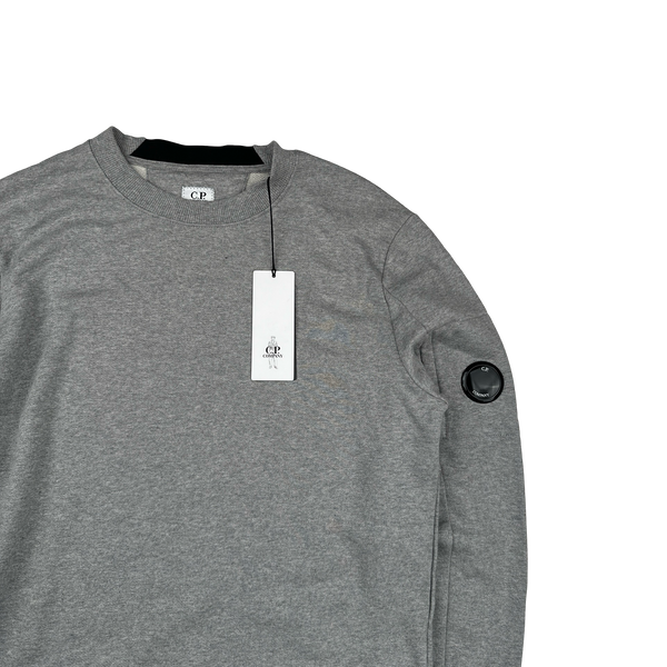 CP Company Grey Cotton Lens Viewer Crewneck - Medium